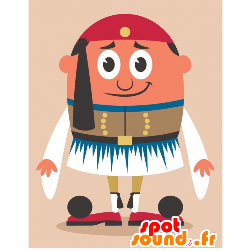 Man smiling mascot, with Greek outfit - MASFR029283 - 2D / 3D mascots