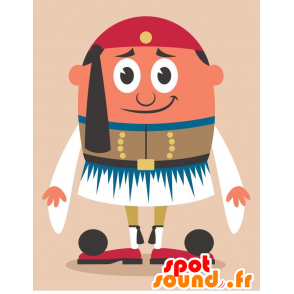 Man smiling mascot, with Greek outfit - MASFR029283 - 2D / 3D mascots