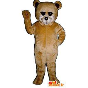 Small beige teddy mascot - MASFR007399 - Bear mascot