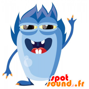 Mascot monstro azul, todo peludo. criatura azul - MASFR029291 - 2D / 3D mascotes