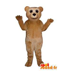 Beige bamse kostyme - Plysj størrelser - MASFR007400 - bjørn Mascot