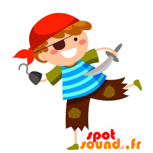 Pirate Mascot, in abito tradizionale - MASFR029293 - Mascotte 2D / 3D