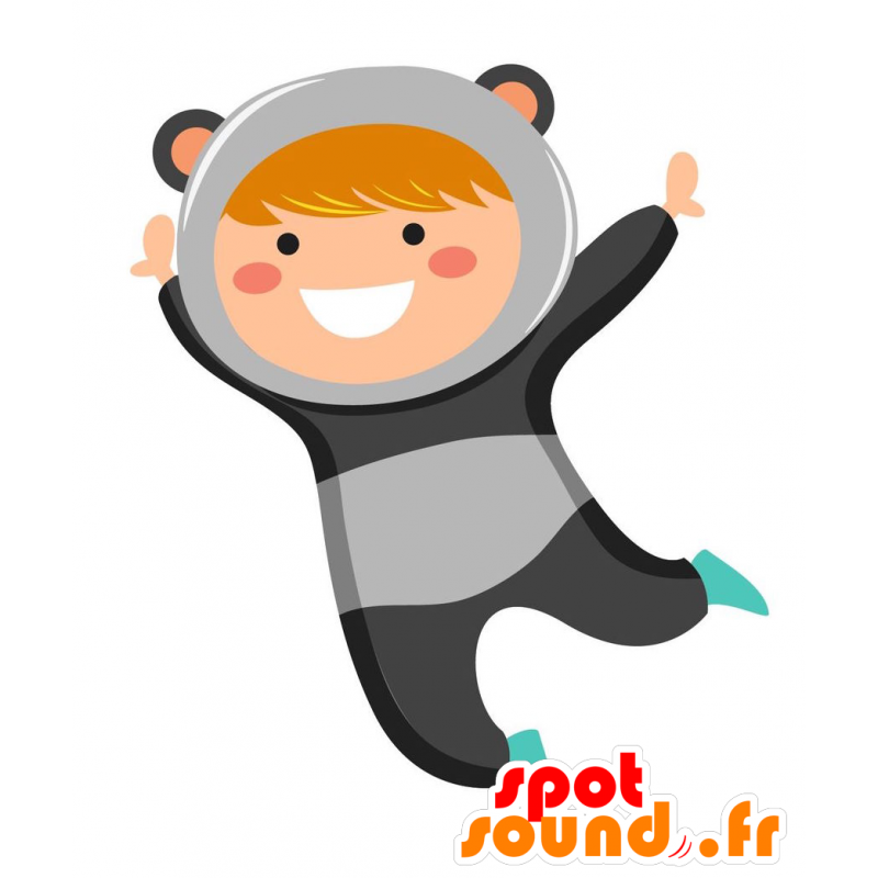 Gray and black bear mascot - MASFR029298 - 2D / 3D mascots