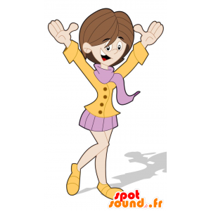 Air Hostess Mascot, charmant en flirterig - MASFR029302 - 2D / 3D Mascottes