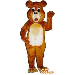 του καφέ κοστούμι αρκούδας, χαμογελαστά - MASFR007403 - Αρκούδα μασκότ