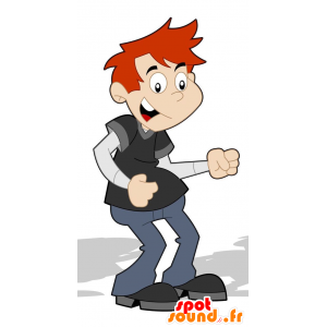 Estudiante adolescente con el pelo rojo de la mascota - MASFR029308 - Mascotte 2D / 3D
