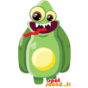 Mascotte extraterrestri, verde e giallo mostro - MASFR029320 - Mascotte 2D / 3D