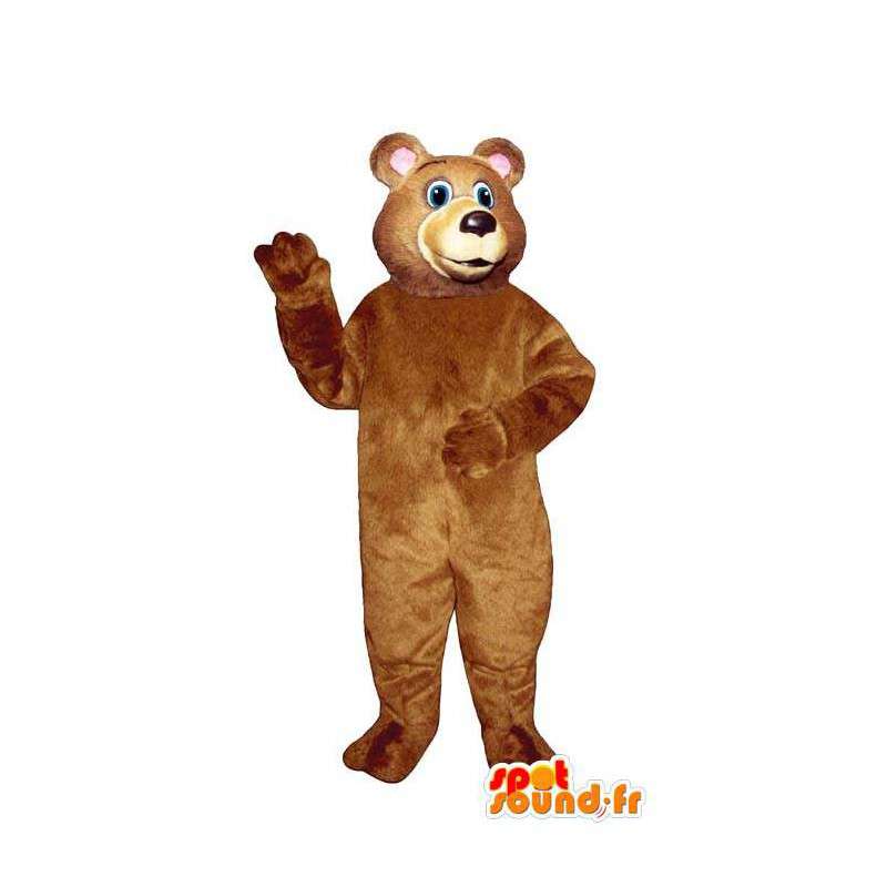 Mascote do urso de peluche marrom - MASFR007406 - mascote do urso