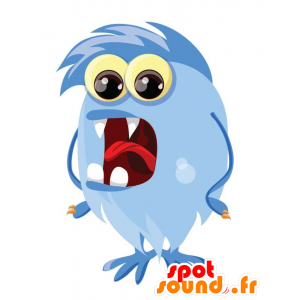 Mascot blauw monster met uitpuilende ogen - MASFR029323 - 2D / 3D Mascottes