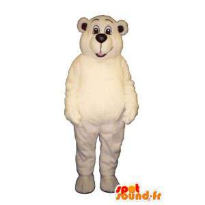 White Bear κοστούμι - βελούδινα μεγέθη - MASFR007407 - Αρκούδα μασκότ