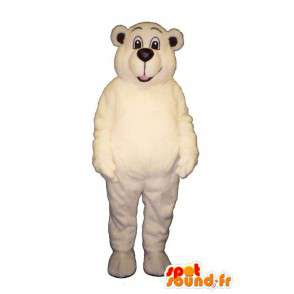 Costume d'ourson blanc – Peluche toutes tailles - MASFR007407 - Mascotte d'ours