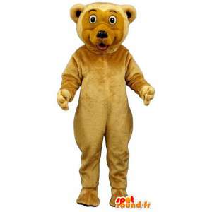 Terno do urso castanho claro - tamanhos de pelúcia - MASFR007408 - mascote do urso