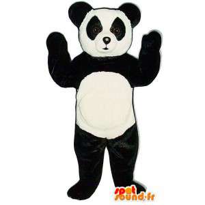 Preto e branco traje da panda - tamanhos de pelúcia - MASFR007409 - pandas mascote