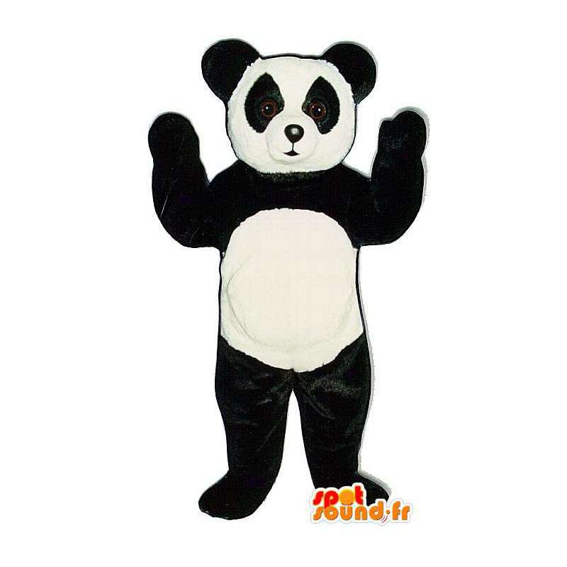 Zwart en wit panda kostuum - Plush maten - MASFR007409 - Mascot panda's