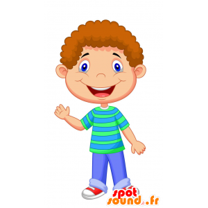 Children's mascot in green and blue - MASFR029344 - 2D / 3D mascots