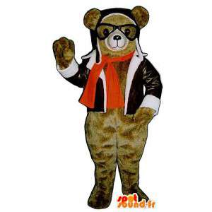 Costume d'ours aviateur - MASFR007412 - Mascotte d'ours