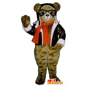 Niedźwiedź kostium lotnik - MASFR007412 - Maskotka miś