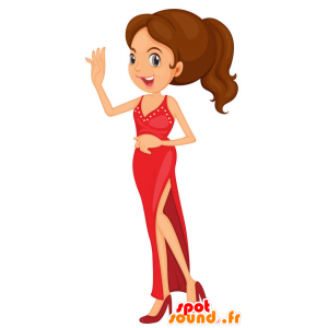 Mulher Mascot maquiagem - MASFR029368 - 2D / 3D mascotes