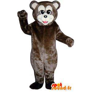 Medvěda hnědého obleku, s úsměvem - MASFR007417 - Bear Mascot
