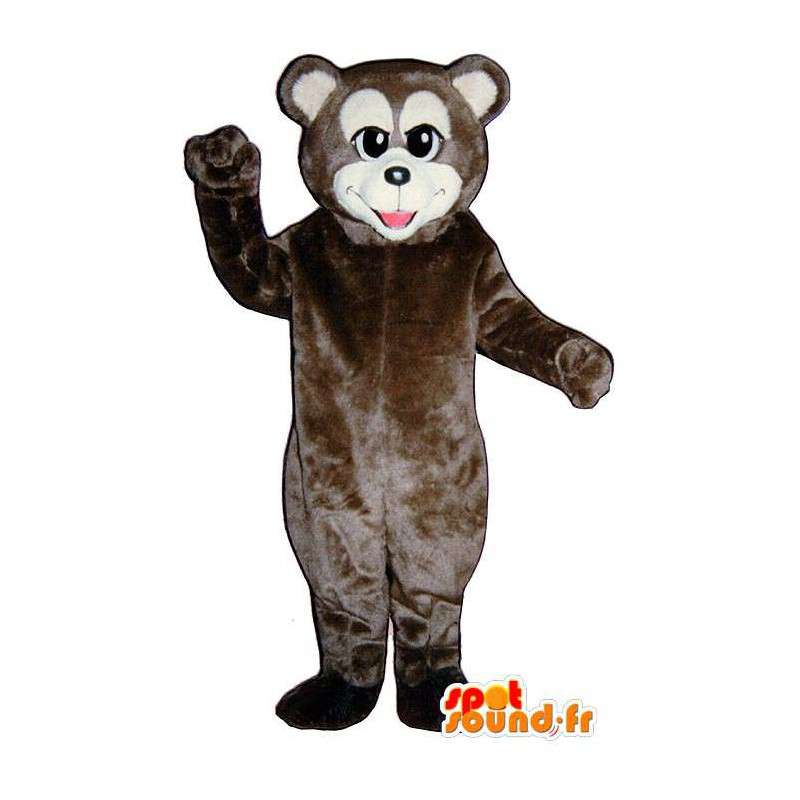 Costume orso bruno, sorridente - MASFR007417 - Mascotte orso Costume orso bruno, sorridente - MASFR007417 - Mascotte orso