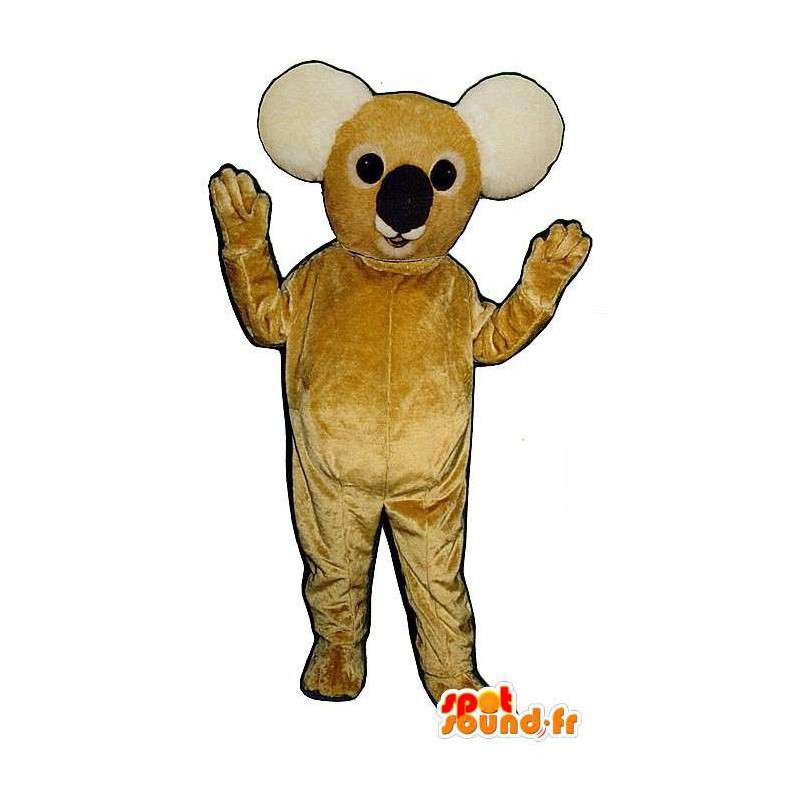 Mascot gele en witte koala - MASFR007419 - Koala Mascottes