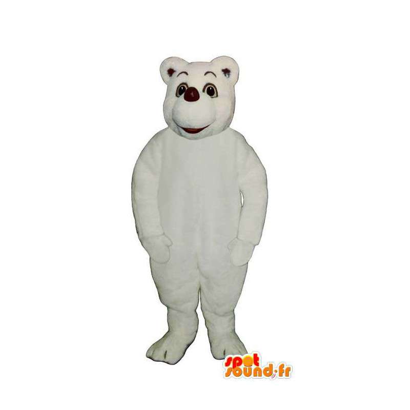 Costume white teddy - MASFR007420 - Bear mascot