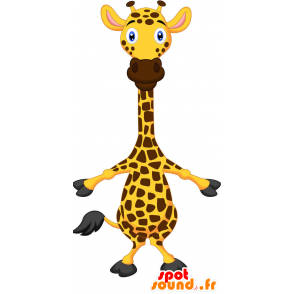 Gelb und braun Giraffe Maskottchen - MASFR029387 - 2D / 3D Maskottchen