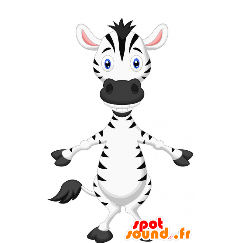 Zebra mascot black and white giant - MASFR029388 - 2D / 3D mascots