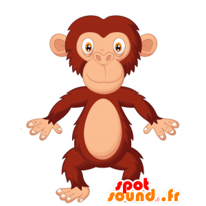Mascotte de singe marron géant - MASFR029389 - Mascottes 2D/3D