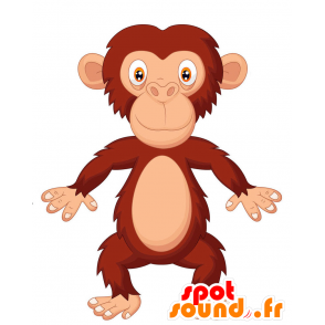 Mascotte de singe marron géant - MASFR029389 - Mascottes 2D/3D