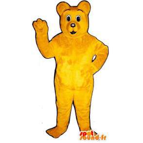 Mascot amarillo oso de peluche. Oso amarillo del traje - MASFR007421 - Oso mascota