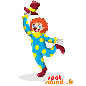 Clown maskot i farverigt tøj - Spotsound maskot kostume