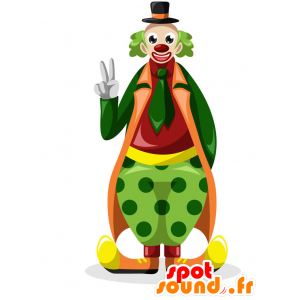 Mascotte de clown en tenue verte et rouge - MASFR029395 - Mascottes 2D/3D