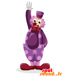 Mascotte de clown en tenue colorée - MASFR029398 - Mascottes 2D/3D