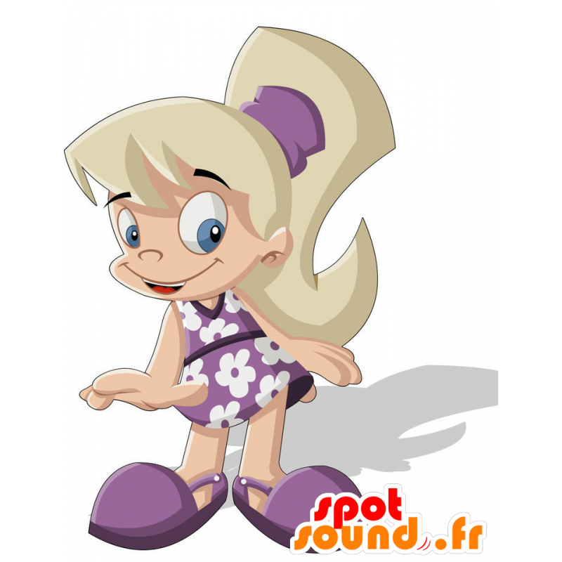 Da mascote da menina de violeta boneca - MASFR029404 - 2D / 3D mascotes