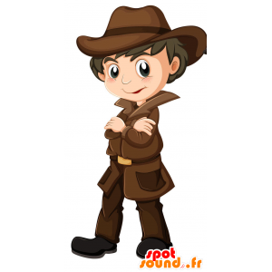 Bandit-Maskottchen, Cowboy - MASFR029425 - 2D / 3D Maskottchen