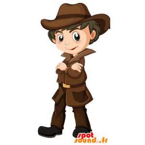 Bandit mascotte, cowboy - Mascotte 2D / 3D - MASFR029425 - SpotSound.fr
