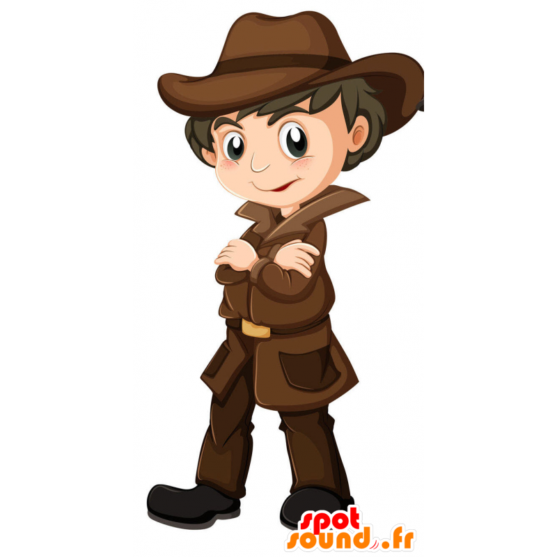 Bandit mascotte, cowboy - MASFR029425 - 2D / 3D Mascottes