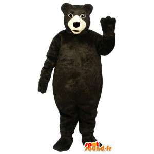 μεγάλη μαύρη αρκούδα μασκότ - βελούδινα μεγέθη - MASFR007428 - Αρκούδα μασκότ