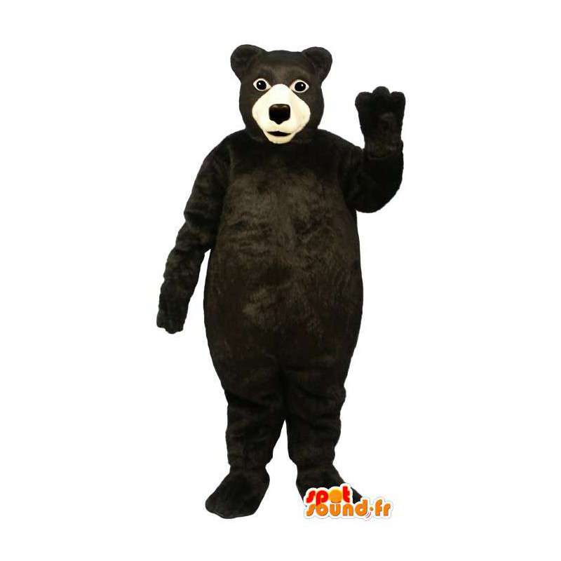 μεγάλη μαύρη αρκούδα μασκότ - βελούδινα μεγέθη - MASFR007428 - Αρκούδα μασκότ