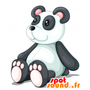 Black and white panda mascot - MASFR029430 - 2D / 3D mascots