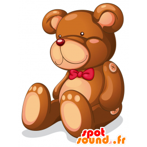 Mascotte de petit ourson marron - MASFR029431 - Mascottes 2D/3D