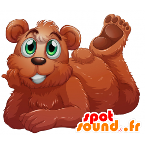 Mascot pequeños retoques de color marrón oso de peluche - MASFR029433 - Mascotte 2D / 3D