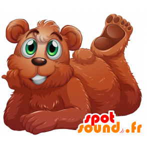 Mascot small brown teddy bear touching - MASFR029433 - 2D / 3D mascots