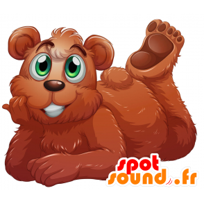 Mascotte de petit ourson marron attendrissant - MASFR029433 - Mascottes 2D/3D