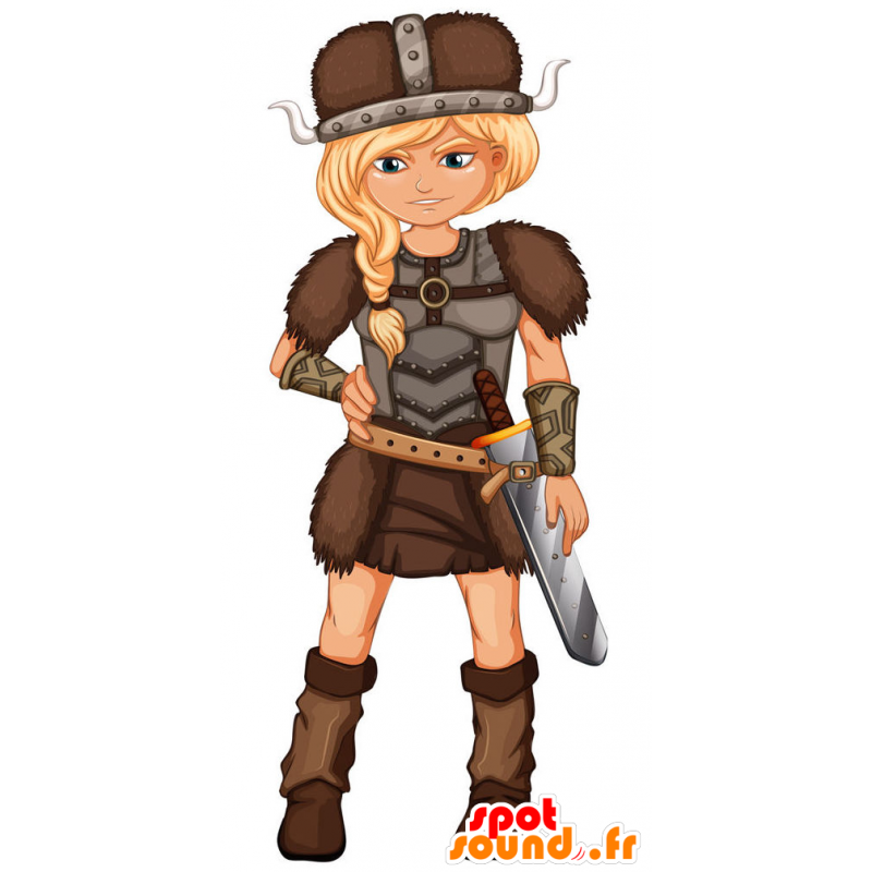 Mascot Viking vrouw in traditionele kleding - MASFR029438 - 2D / 3D Mascottes