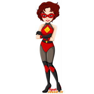 Vrouwelijke mascotte, superhero, superwoman - MASFR029439 - 2D / 3D Mascottes