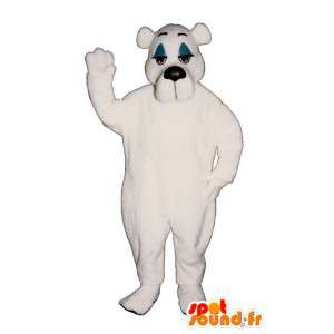 Mascotte d'ours blanc en peluche - MASFR007431 - Mascotte d'ours