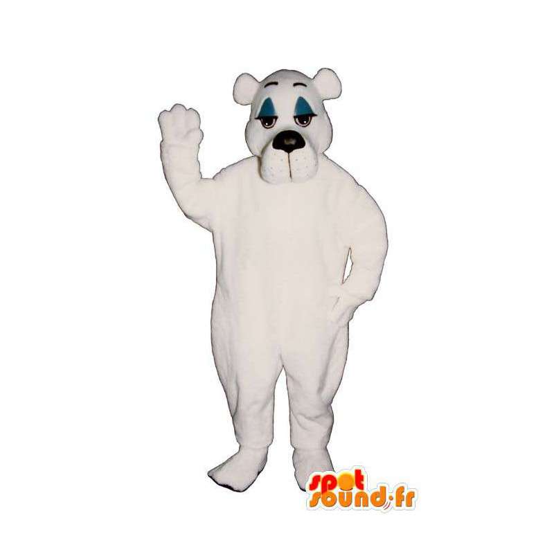 Mascot white teddy bear - MASFR007431 - Bear mascot