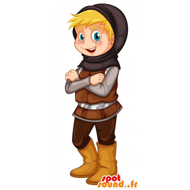 Knight Mascot tilalla ruskea - MASFR029449 - Mascottes 2D/3D